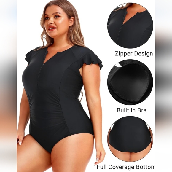 HOLIPICK One Piece Tummy Control Swimsuit - Picture 2 of 7